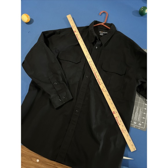 5.11 Tactical TacLite Pro Shirt Size XL Black Long Sleeve Work Hike - Picture 1 of 10